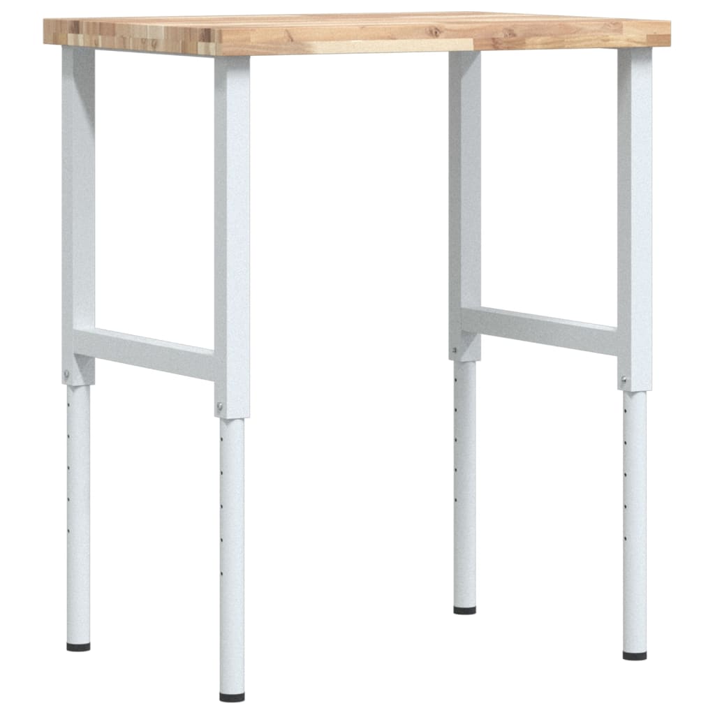 Vidaxx Werkbank rechteckig 80x60x (73-99,5) cm massives Akazienholz