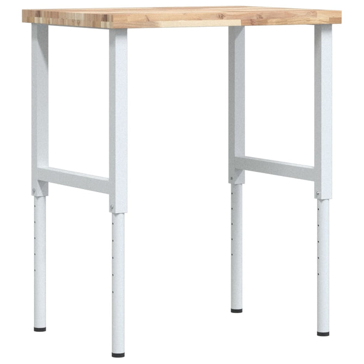 Vidaxx Werkbank rechteckig 80x60x (73-99,5) cm massives Akazienholz
