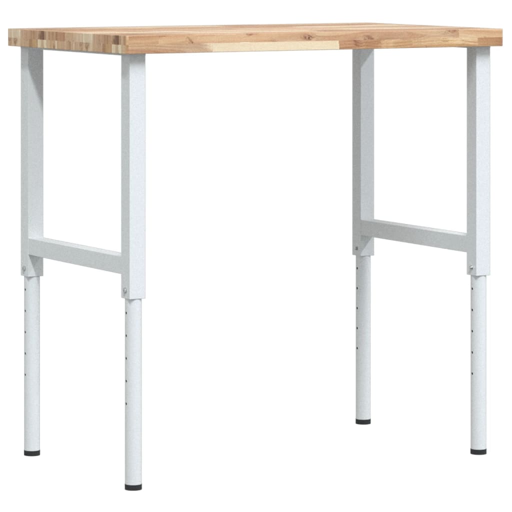Vidaxx Werkbank rechteckig 100x60x (73-99,5) cm massives Akazienholz
