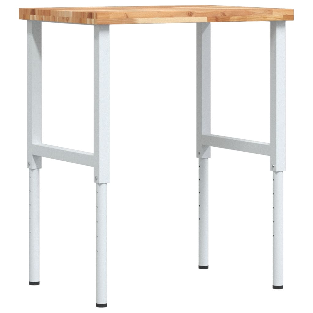 Vidaxx Werkbank rechteckig 80x60x (73-99,5) cm massives Akazienholz