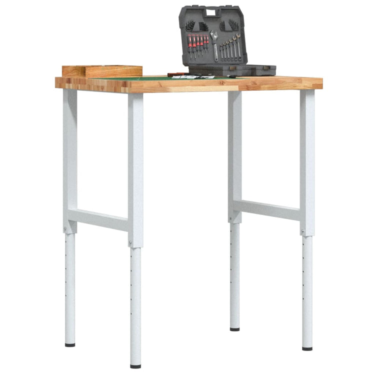Vidaxx Werkbank rechteckig 80x60x (73-99,5) cm massives Akazienholz