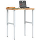 Vidaxx Werkbank rechteckig 80x60x (73-99,5) cm massives Akazienholz