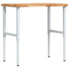 Vidaxx Werkbank rechteckig 100x60x (73-99,5) cm massives Akazienholz