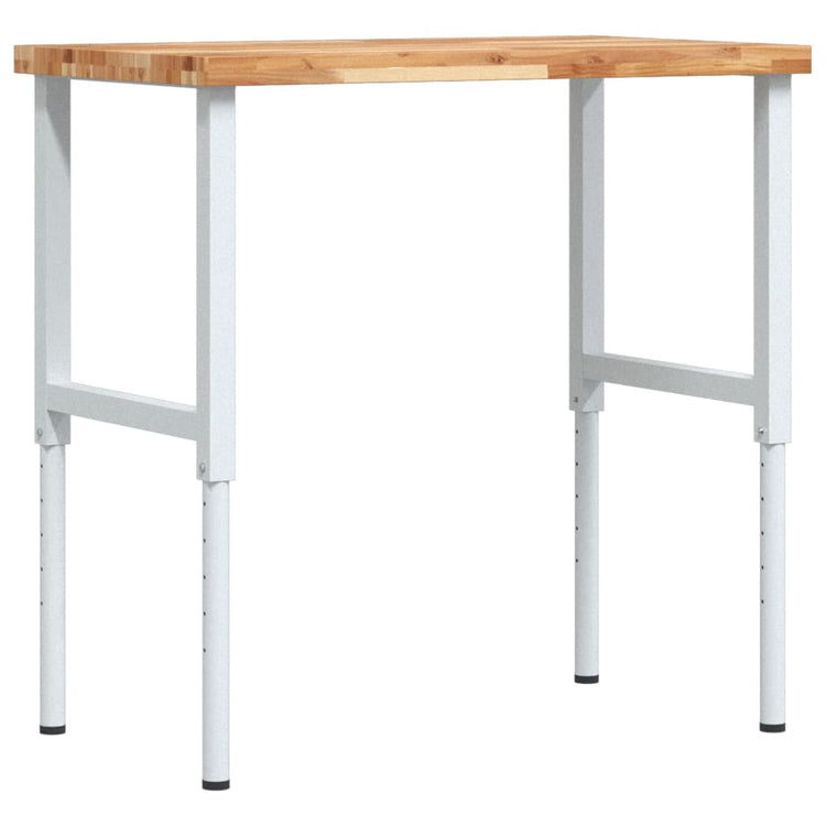 Vidaxx Werkbank rechteckig 100x60x (73-99,5) cm massives Akazienholz