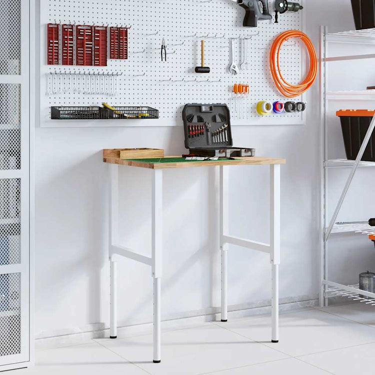 Vidaxx Werkbank 80x60x (71,5-98) cm massive Eiche
