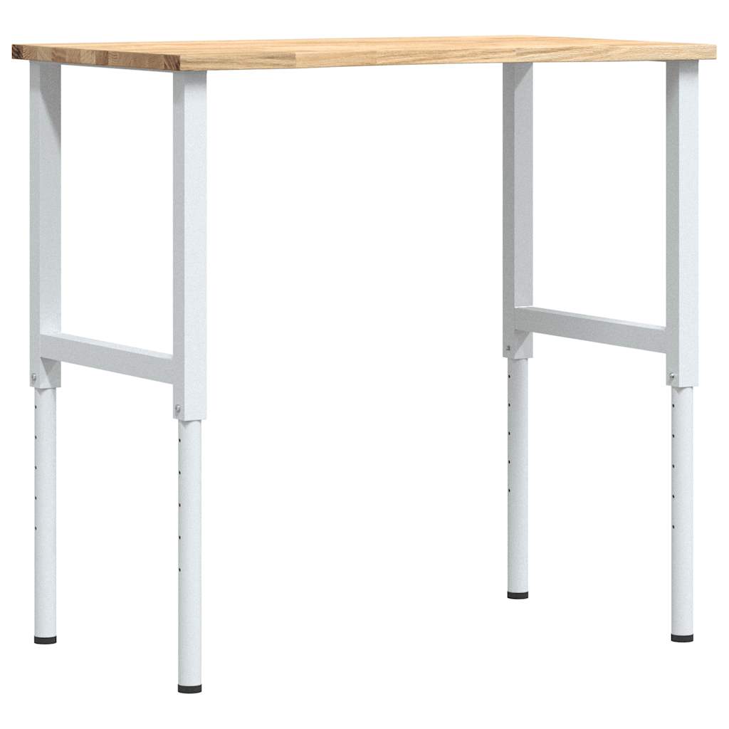 Vidaxx Werkbank 100x60x (71,5-98) cm massive Eiche