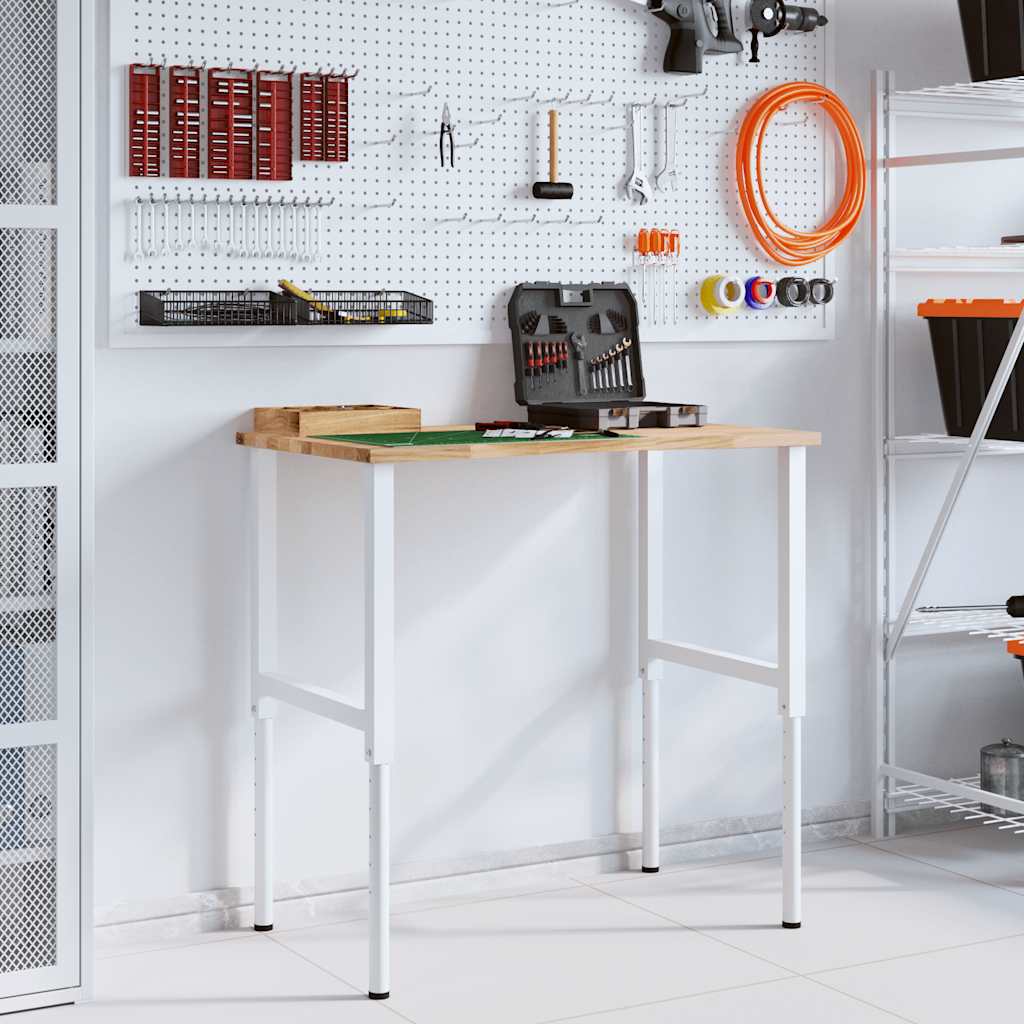 Vidaxx Werkbank 100x60x (71,5-98) cm massive Eiche