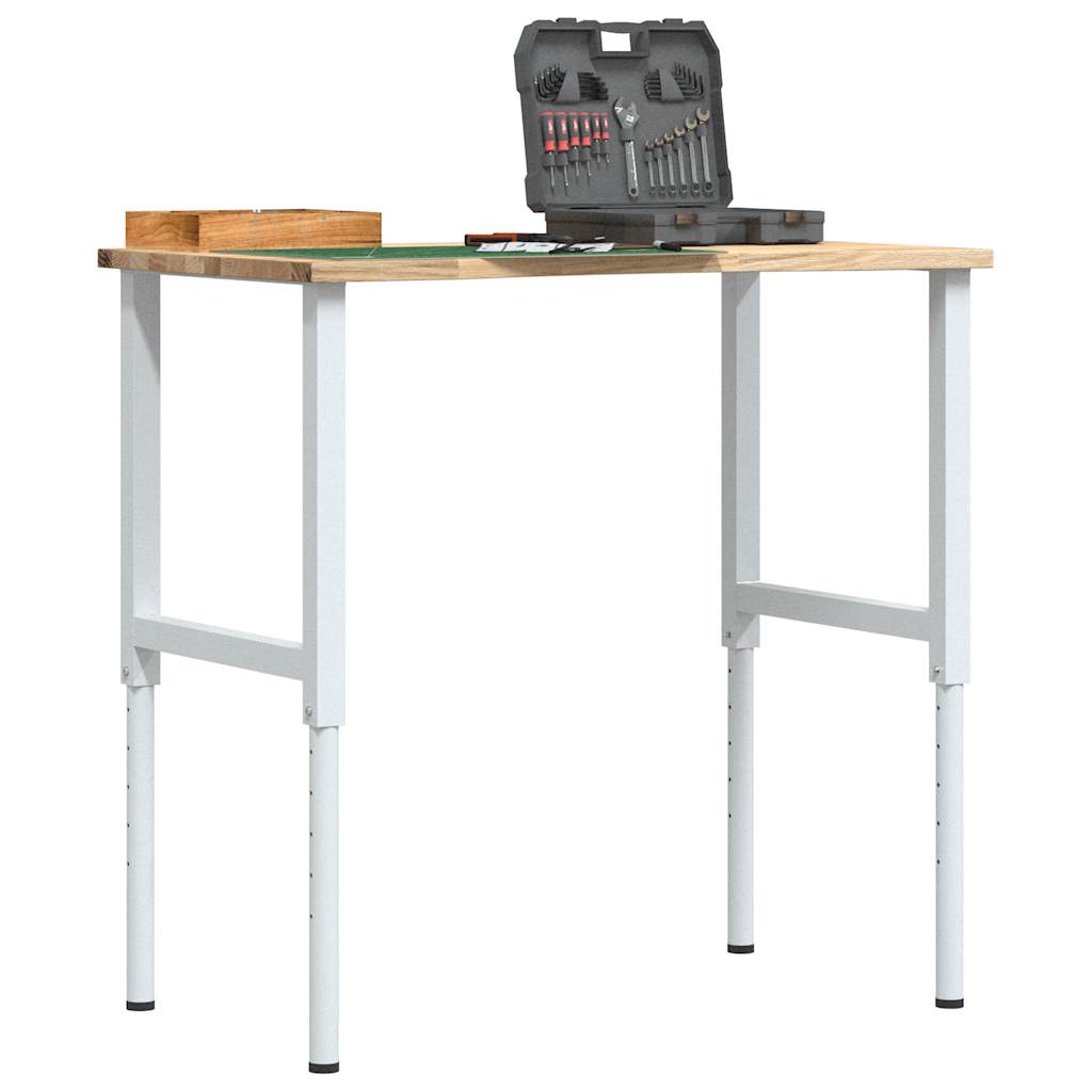 Vidaxx Werkbank 100x60x (71,5-98) cm massive Eiche