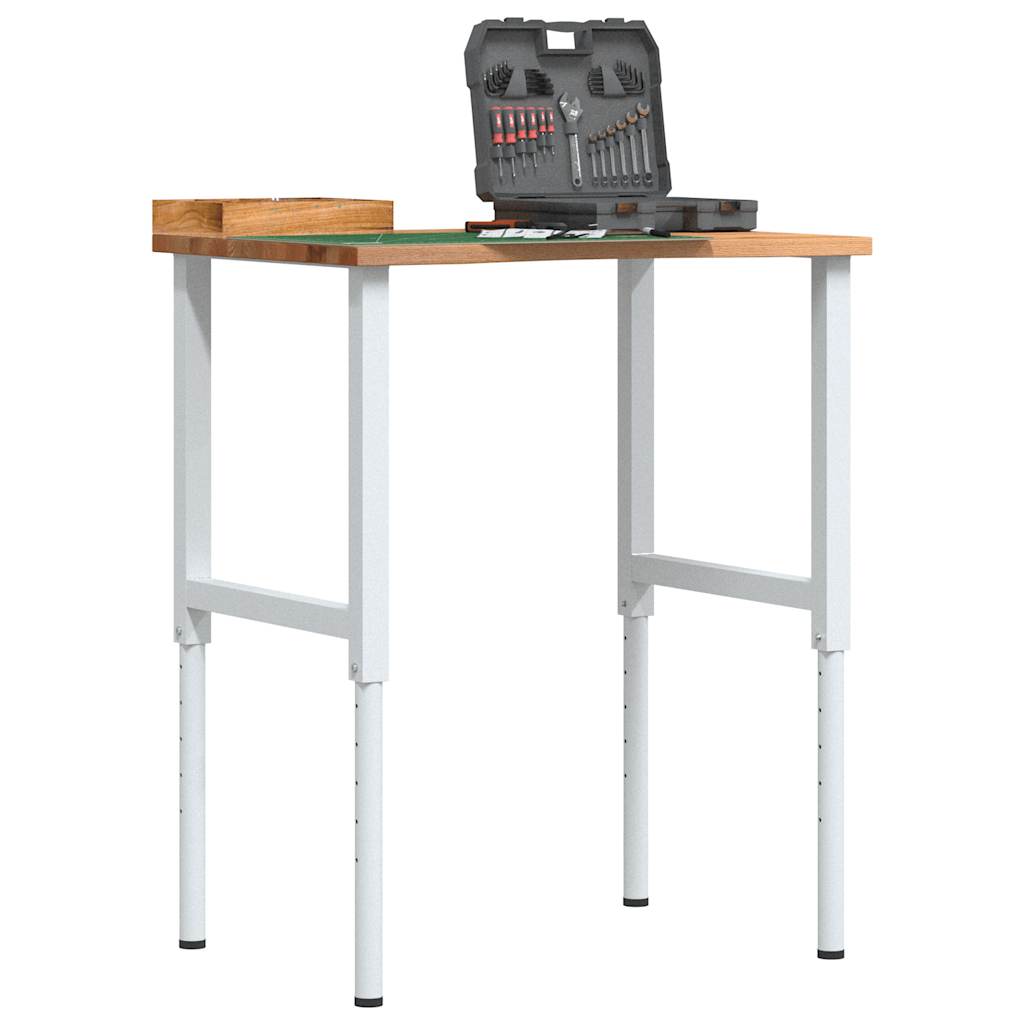 Vidaxx Werkbank 80x60x (71,5-98) cm Eiche hellbraun