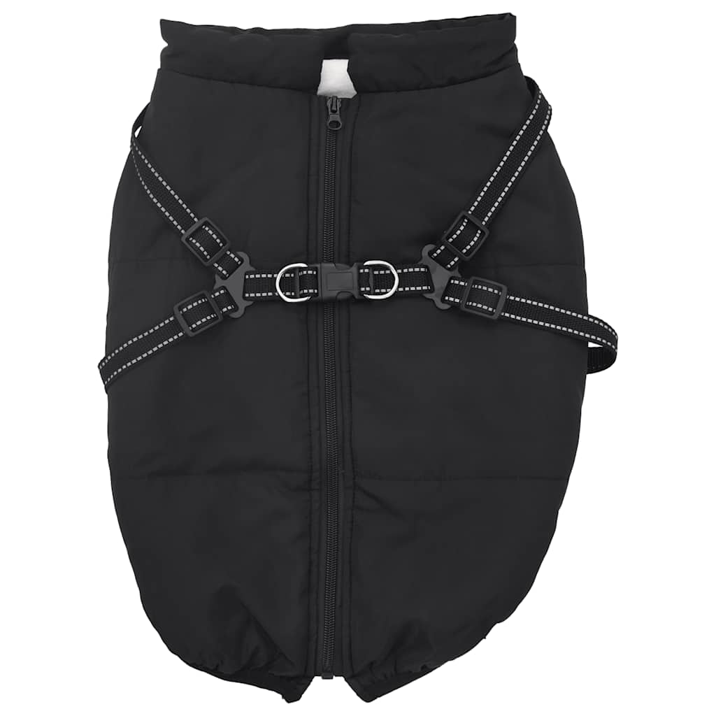 Vidaxl Hundemantel mit Rüstung wasserdichte reflektierende schwarze 5xl