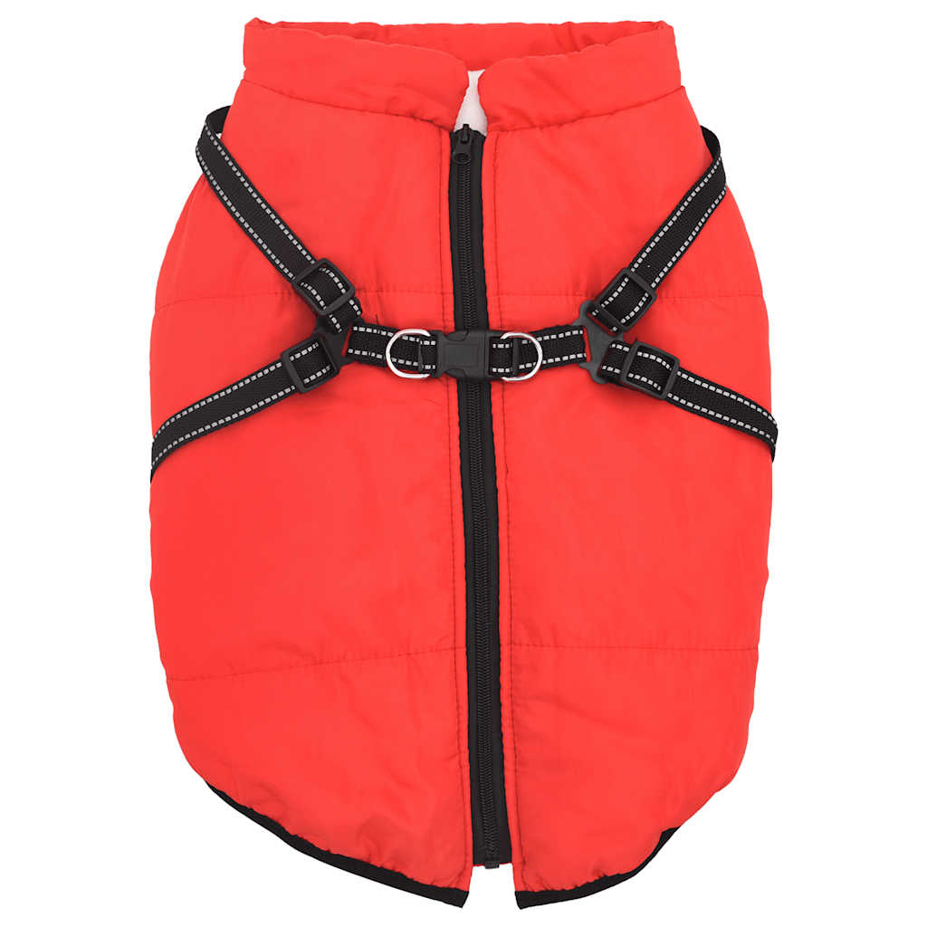 Vidaxl Hundemantel mit Rüstung wasserdichtem reflektierendem rot 5xl