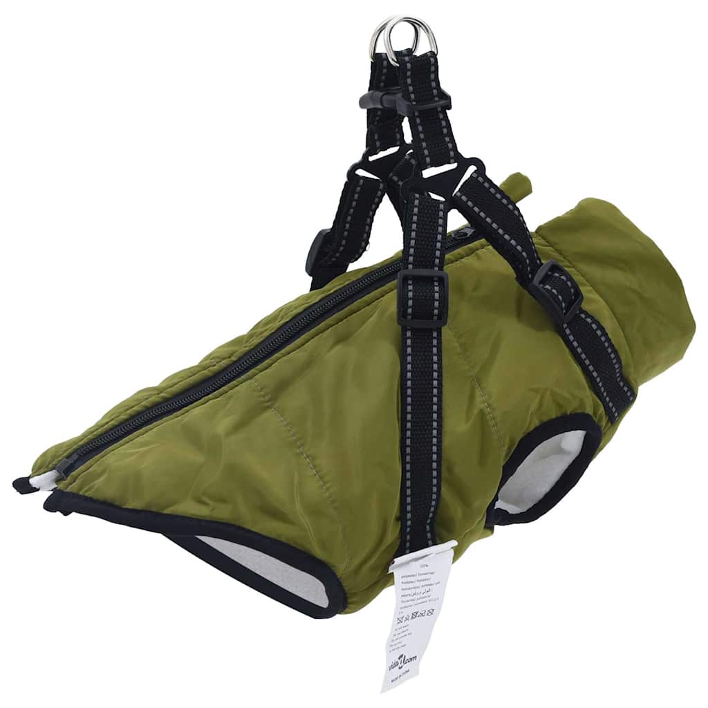 Vidaxl Hundemantel mit Rüstung wasserdichte reflektierende Armee Grün 2xl