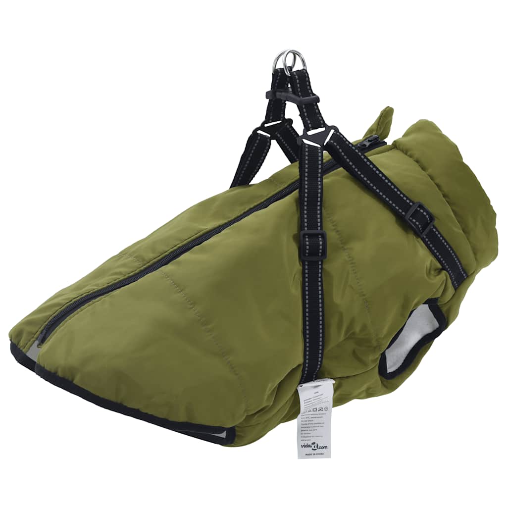 Vidaxl Hundemantel mit Rüstung wasserdichte reflektierende Armee grün 5xl