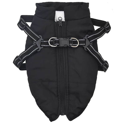 Vidaxl Hundemantel mit Rüstung wasserdichte reflektierende schwarze 2xl