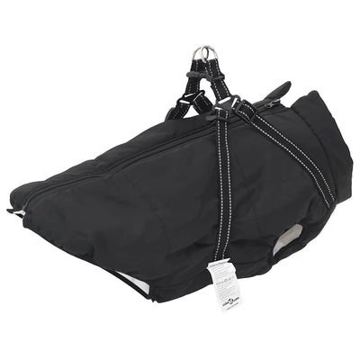Vidaxl -Hundejacke mit Rüstung wasserdichte reflektierende schwarze 3xl