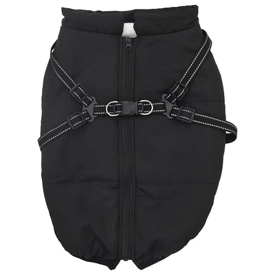 Vidaxl -Hundejacke mit Rüstung wasserdichte reflektierende schwarze 3xl