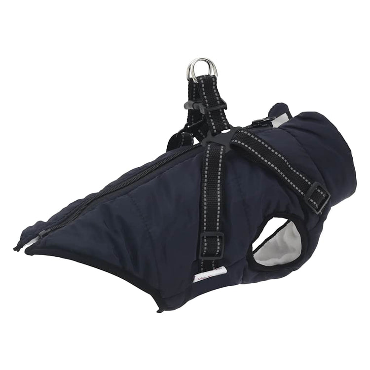 Vidaxl Hundemantel mit Rüstung wasserdichte reflektierende Marineblau M.