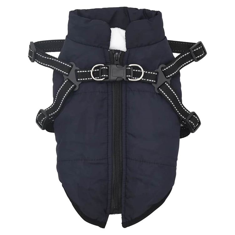 Vidaxl Hundemantel mit Rüstung wasserdichte reflektierende Marineblau l