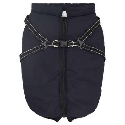 VIDAXL -Hundejacke mit Rüstungen wasserdichtem Reflexion dunkelblau 3xl