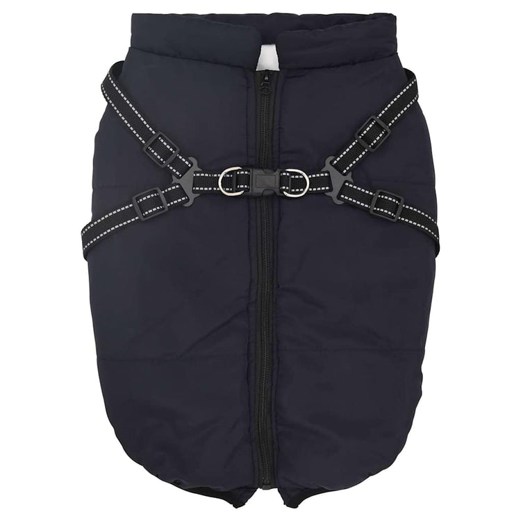 VIDAXL -Hundejacke mit Rüstungen wasserdichtem Reflexion dunkelblau 3xl