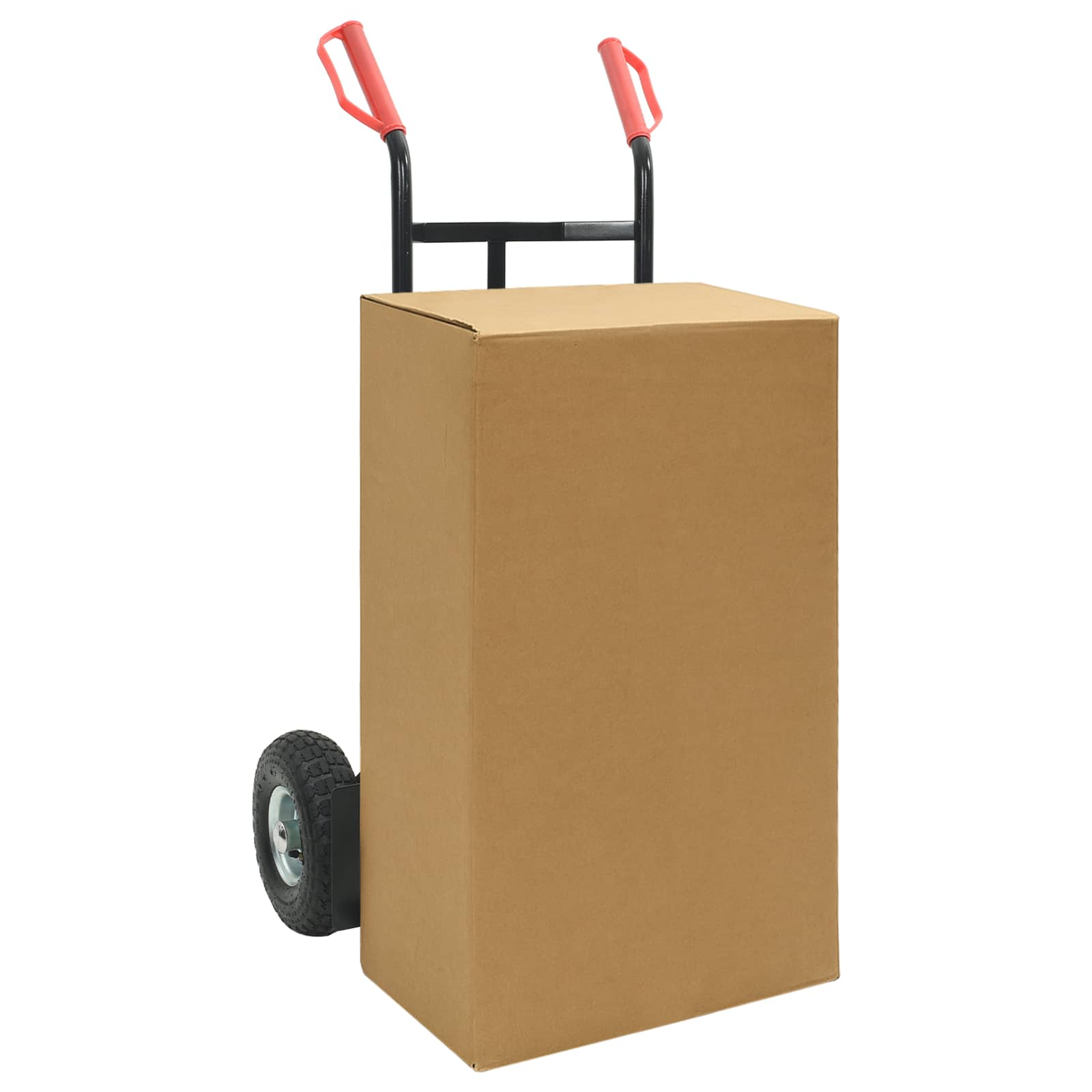 Vidaxx Handwagen schwarz und rot 57 x 46 x 113 cm Stahl