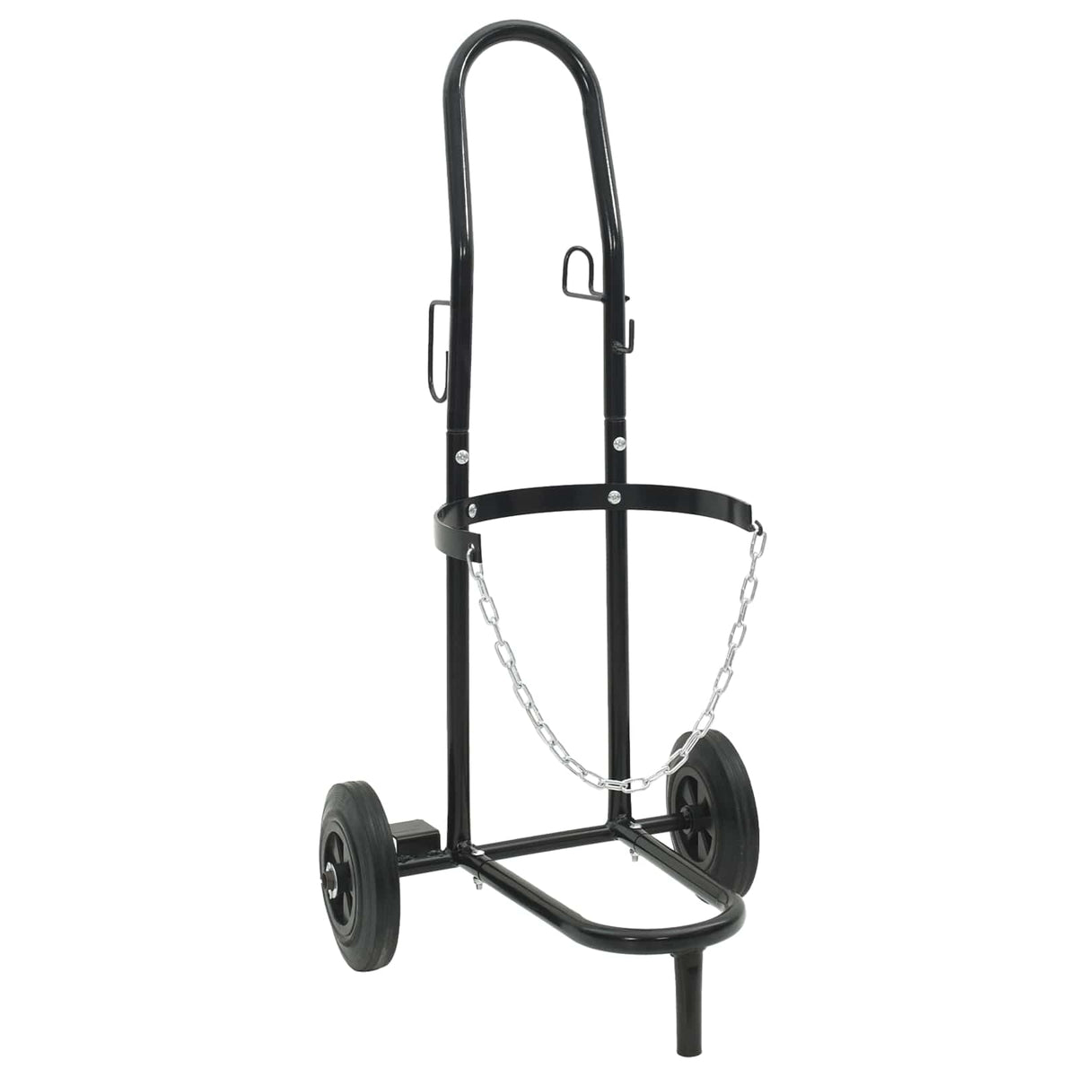 VidaXL Handwagen schwarz und rot 49 x 49 x 101 cm Stahl