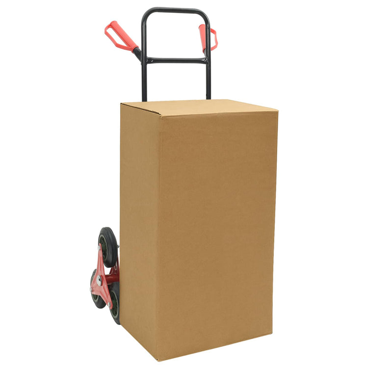 Vidaxxl Handwagen schwarz und rot 64,5 x 49,5 x 114 cm Stahl