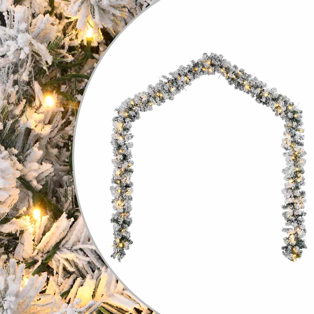 Vidaxl Weihnachtsgirlande mit LED -Beleuchtung 20 m PVC Grün