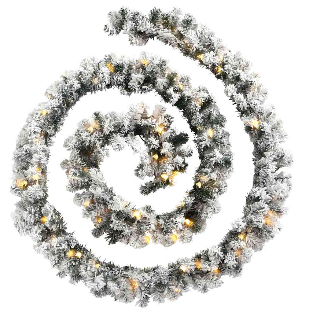 Vidaxl Weihnachtsgirlande mit LED -Beleuchtung 20 m PVC Grün