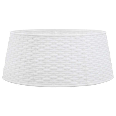 Vidaxl Weihnachtsbaumrock Ø56x23 cm Kunststoff weiß