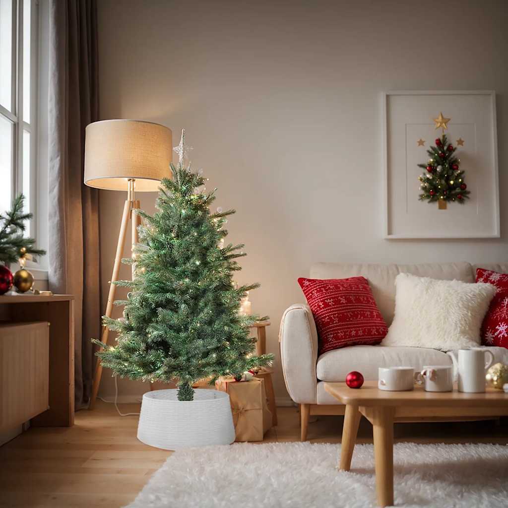 Vidaxl Weihnachtsbaumrock Ø56x23 cm Kunststoff weiß