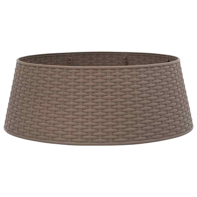 Vidaxl Weihnachtsbaumrock Ø65x23 cm Plastikbraun
