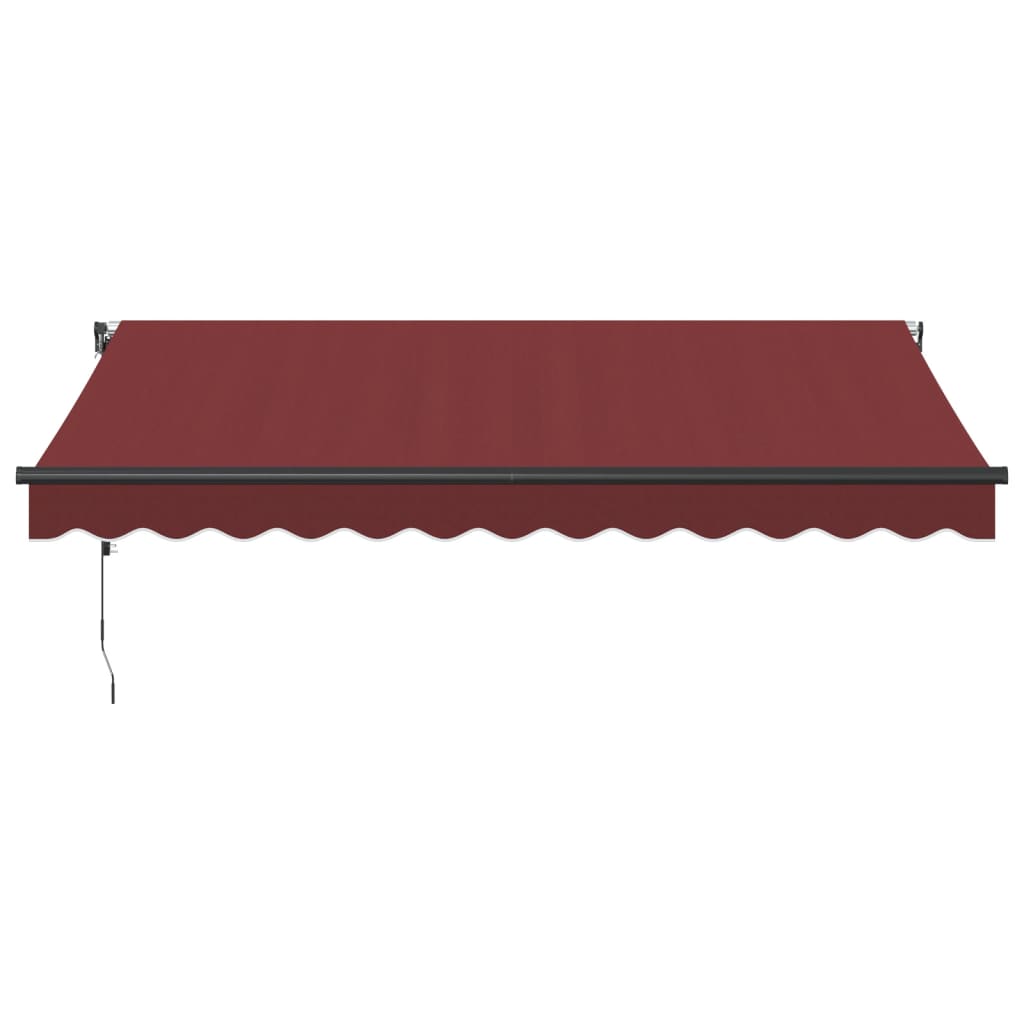 Vidaxx Markise automatisch ausziehbar 350x250 cm bordeauxrot