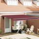 Vidaxx Markise manuell ausziehbar 400x300 cm bordeauxrot