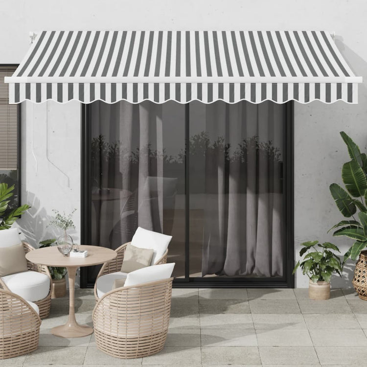 Vidaxx Markise automatisch ausziehbar 350x250 cm in den Farben Anthrazit und Weiß