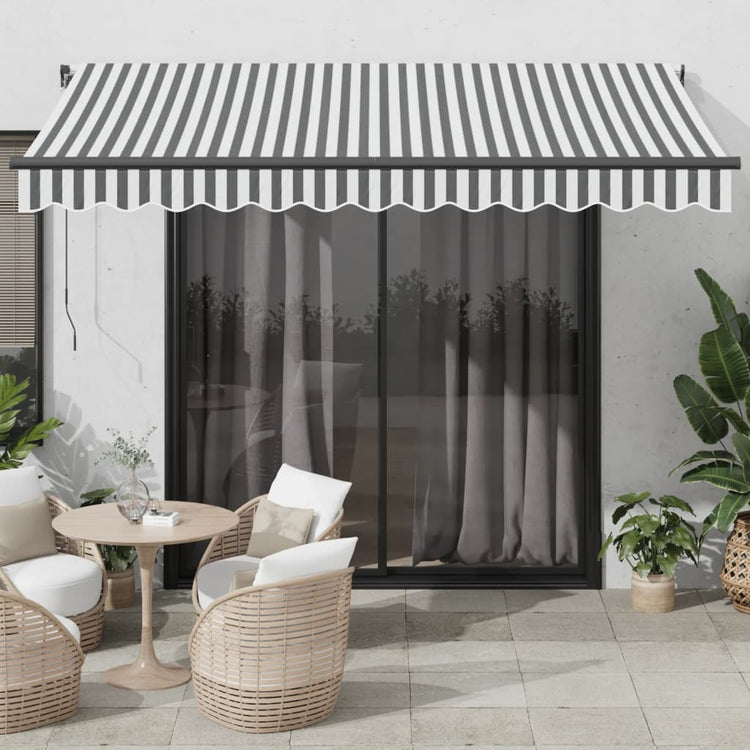 Vidaxx Markise automatisch ausziehbar 350x250 cm in den Farben Anthrazit und Weiß