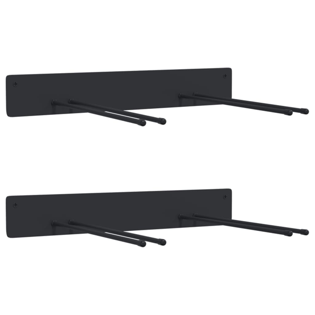 Vidaxl Garden Tool Racks 2 St. Wandmontage Stahl Schwarz