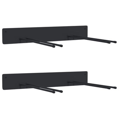 Vidaxl Garden Tool Racks 2 St. Wandmontage Stahl Schwarz