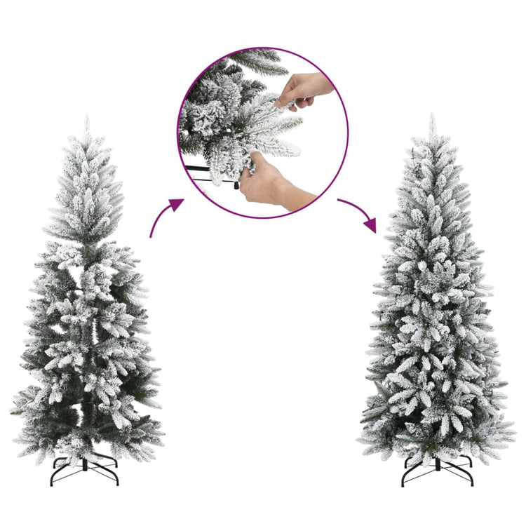 Vidaxl Kunstkerstboom mit Schneeschmale 150 cm PVC und PE