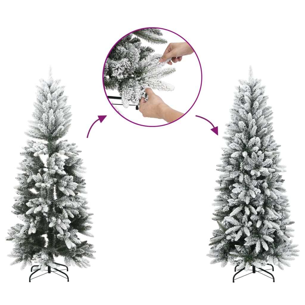 Vidaxl Kunstkerstboom mit schneebeschmaler 180 cm PVC und PE