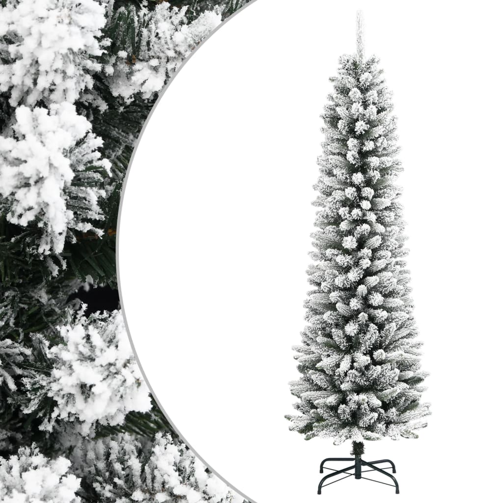 Vidaxl Kunstkerstboom mit Schneeschmaler 210 cm PVC und PE