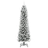 Vidaxl Kunstkerstboom mit Schneeschmaler 210 cm PVC und PE