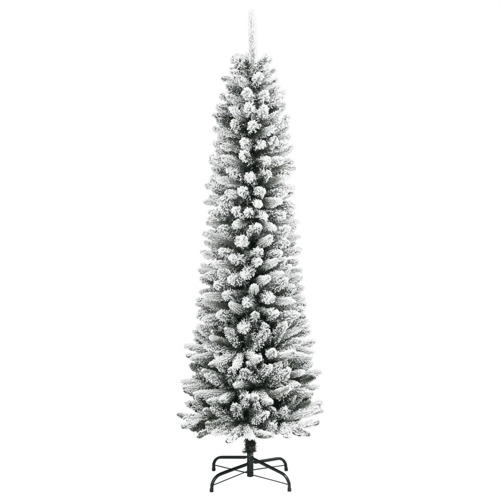 Vidaxl Kunstkerstboom mit Schneeschmaler 210 cm PVC und PE