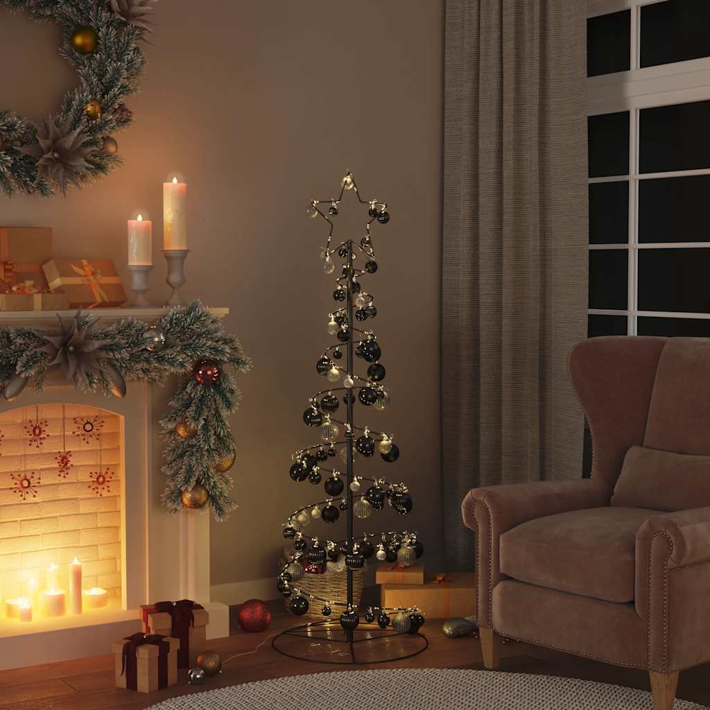 Vidaxl Weihnachtsbällchen 100 Sts Ø3 4 6 cm Schwarz
