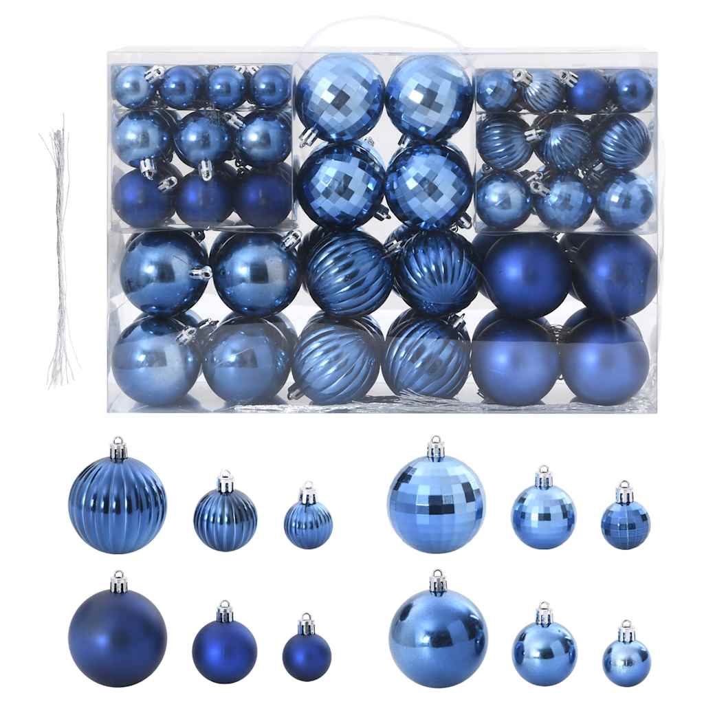 Vidaxl Weihnachtsbällchen 100 St Ø3 4 6 cm Blau