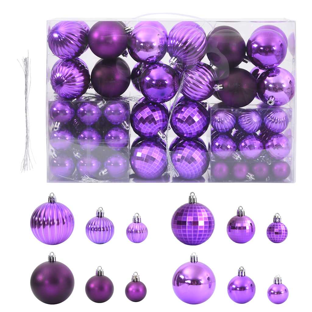 Vidaxl Weihnachtsbällchen 100 Sts Ø3 4 6 cm Lilac