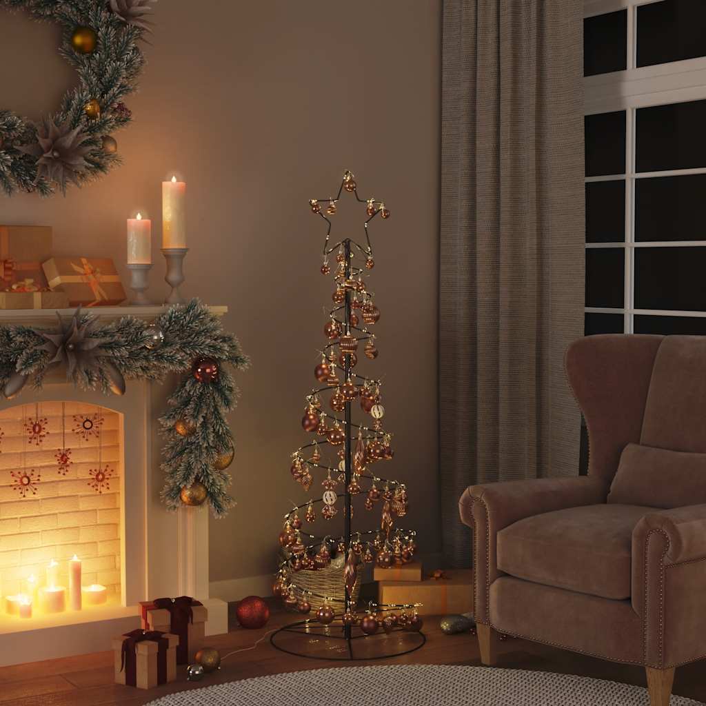 Vidaxl Weihnachtsbällchen 98 Sts Ø3 4 6 cm Braun