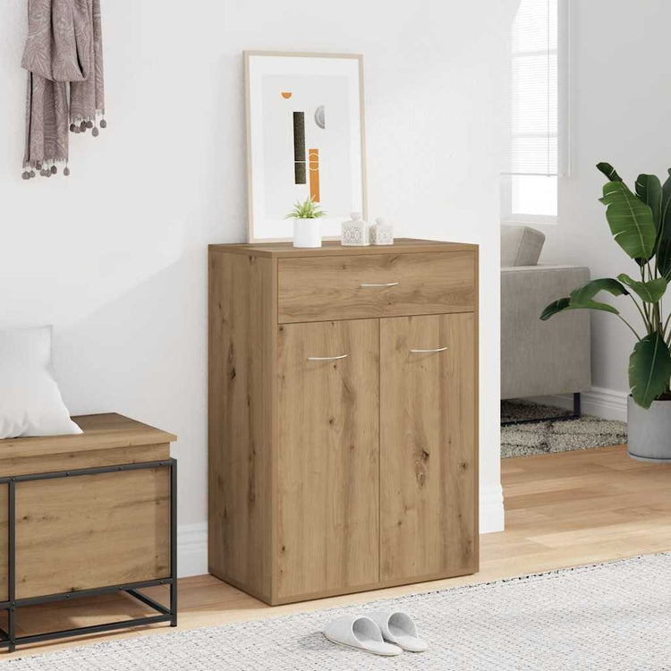 VidaXL Schuhschrank 60x35x84 cm aus handgefertigtem Holz, Farbe handwerkliche Eiche