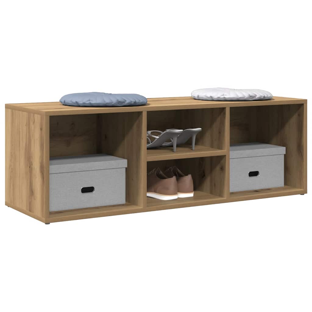 VIDAXL -Schuhspeicher -Sofa 105x35x35 cm verarbeiteter Holzhandwerker -Eiche