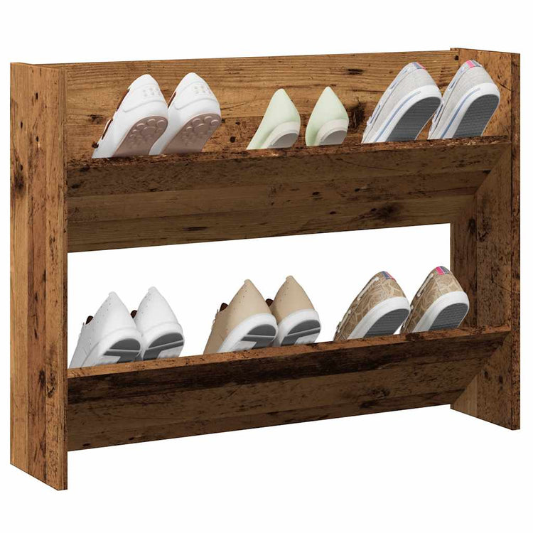 Vidaxl Wandschuhschrank 80x18x60 cm propertiertes Holz Altholz -gelöscht